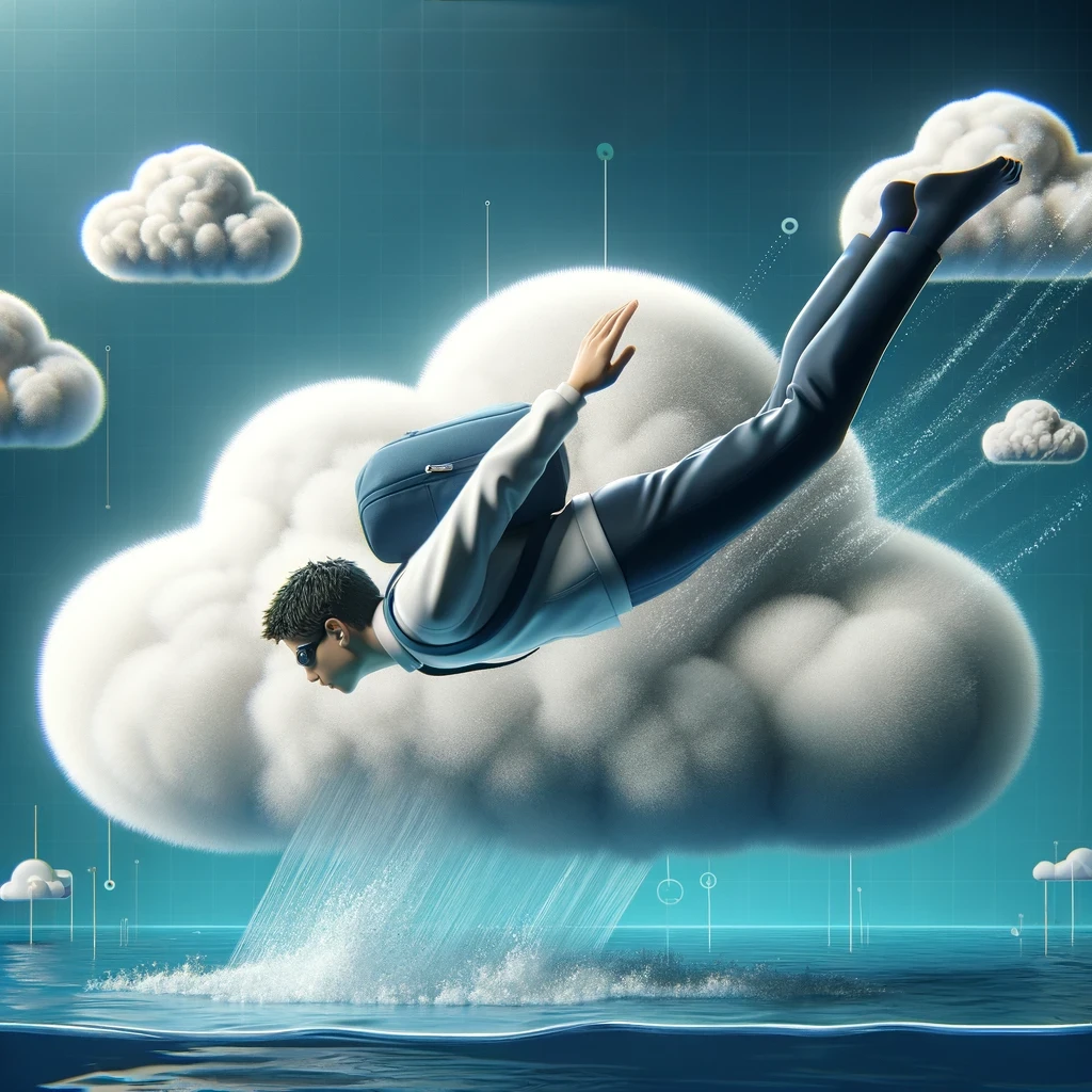 student diving into cloud student diving into cloud